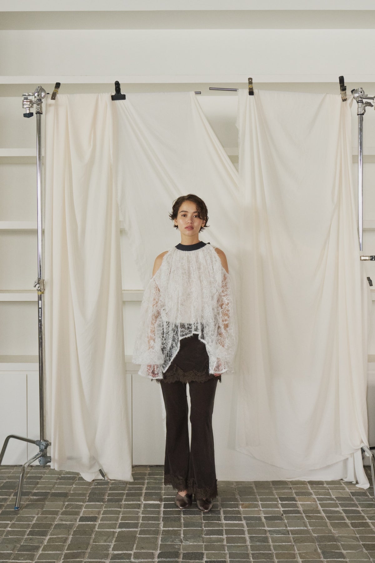 feather lace blouse