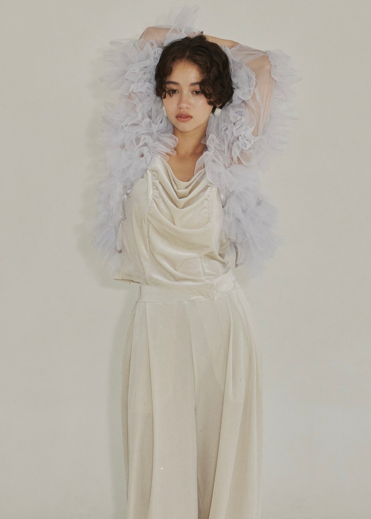 drape velours lamé setup