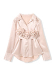 rosette satin bustier set