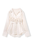 rosette satin bustier set