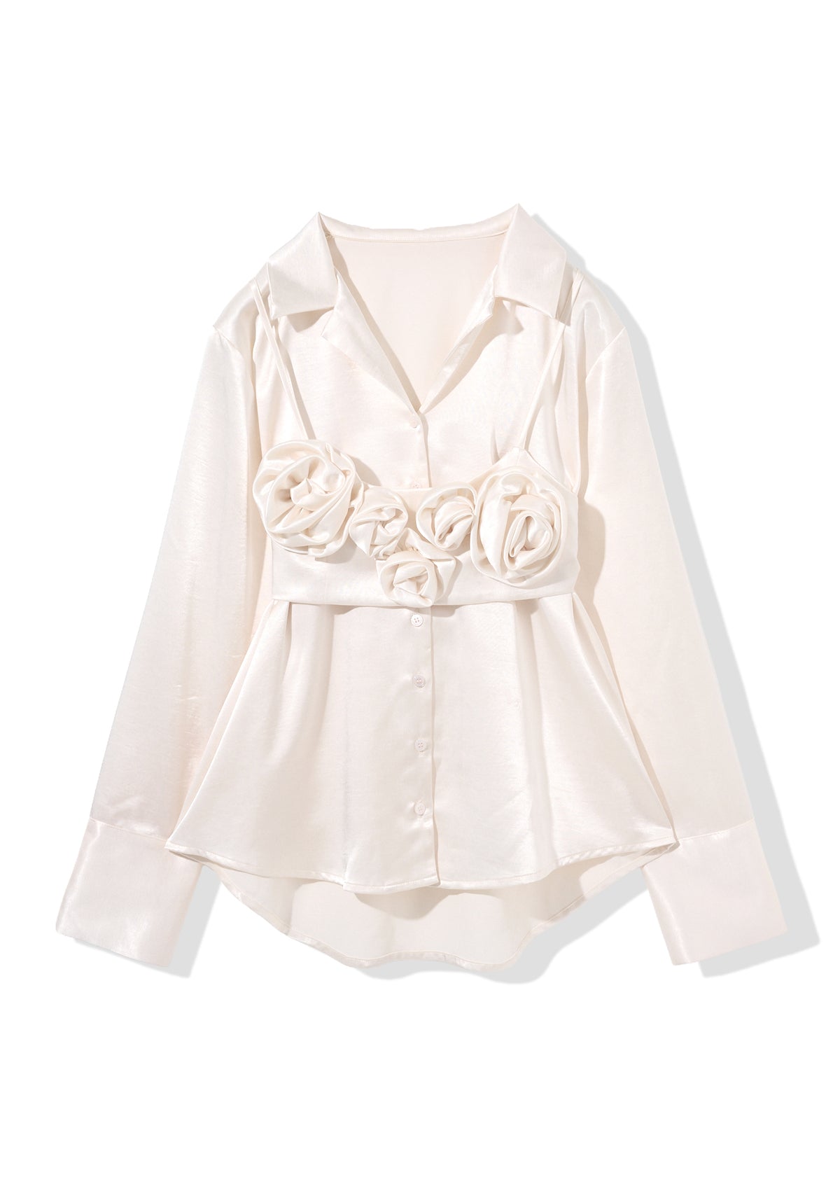 rosette satin bustier set