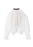 feather lace blouse