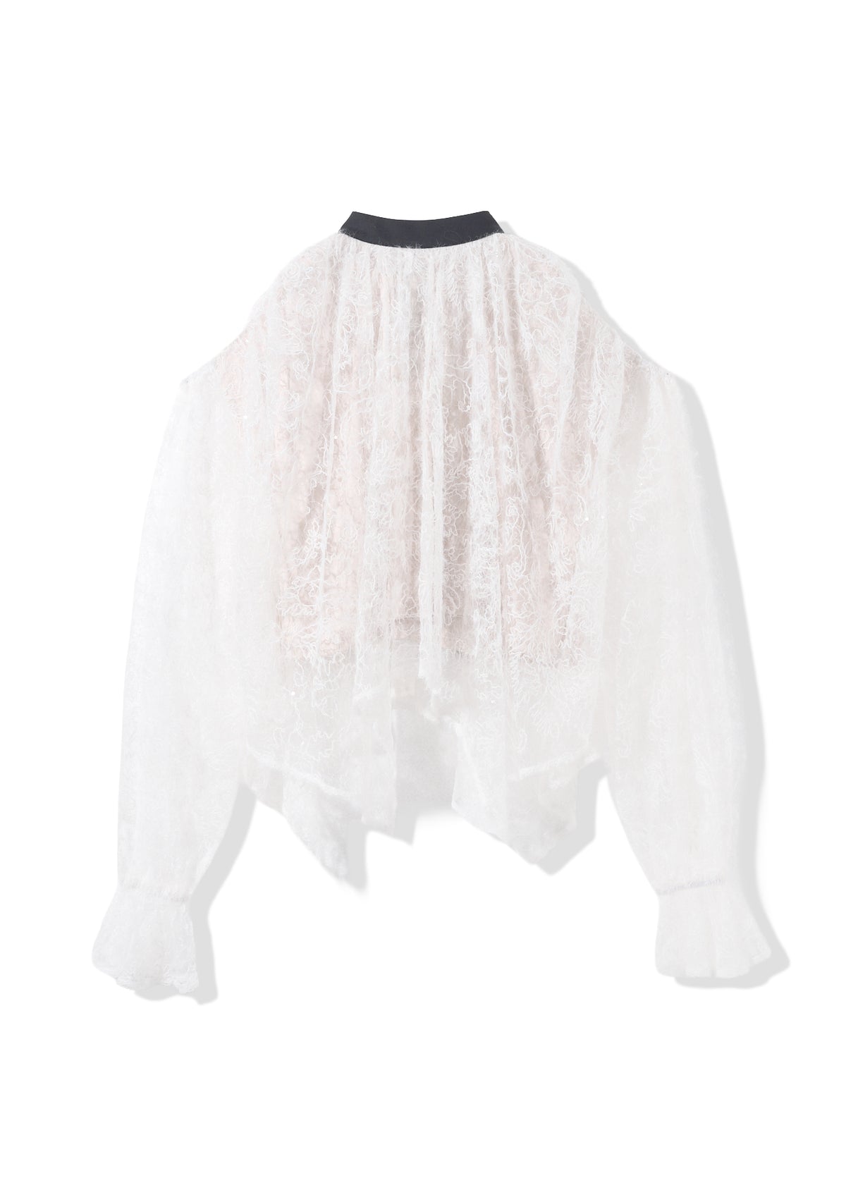 feather lace blouse