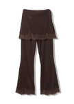 sheer velours skirt & pants set