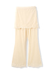 sheer velours skirt & pants set