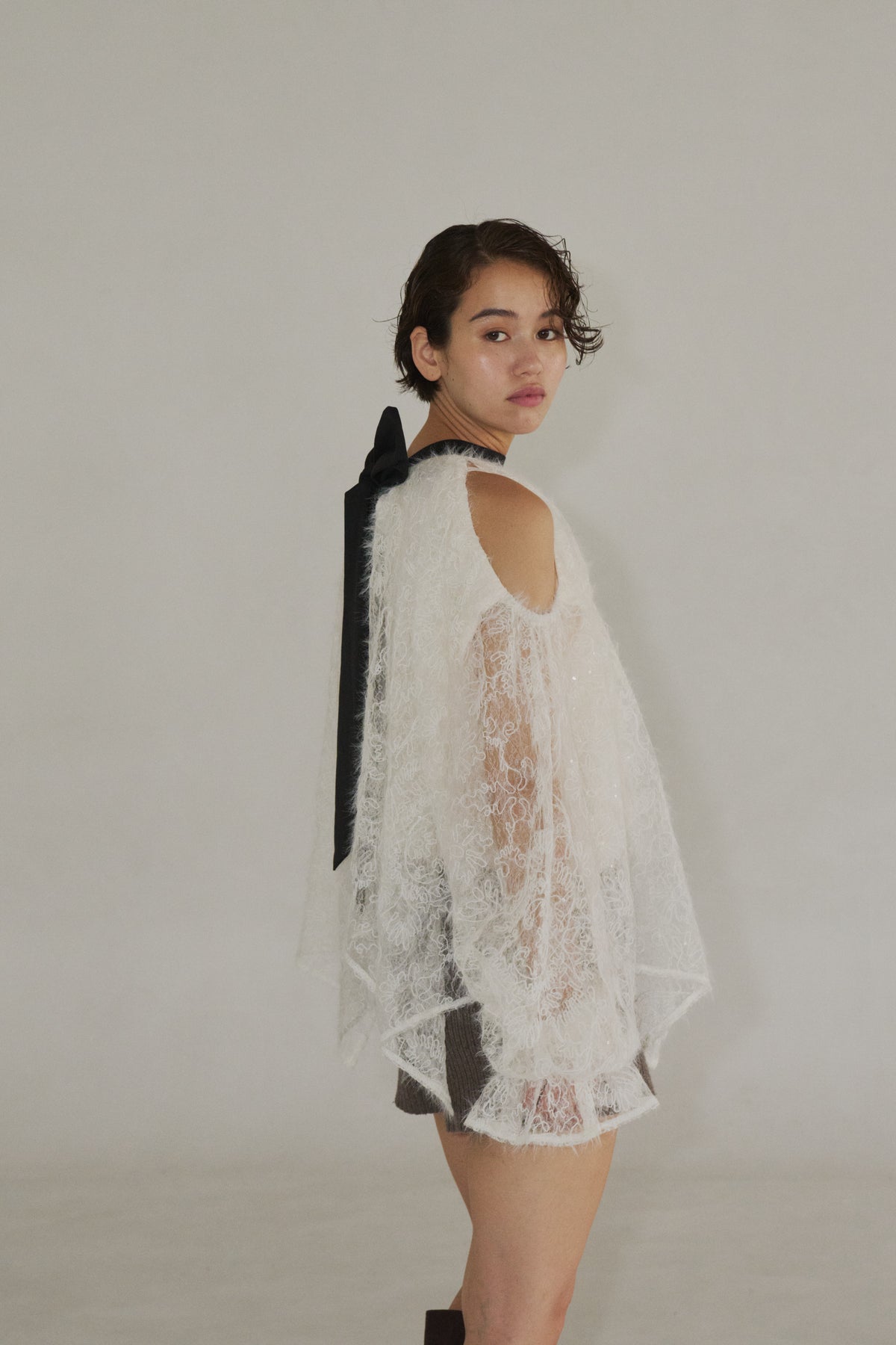 feather lace blouse