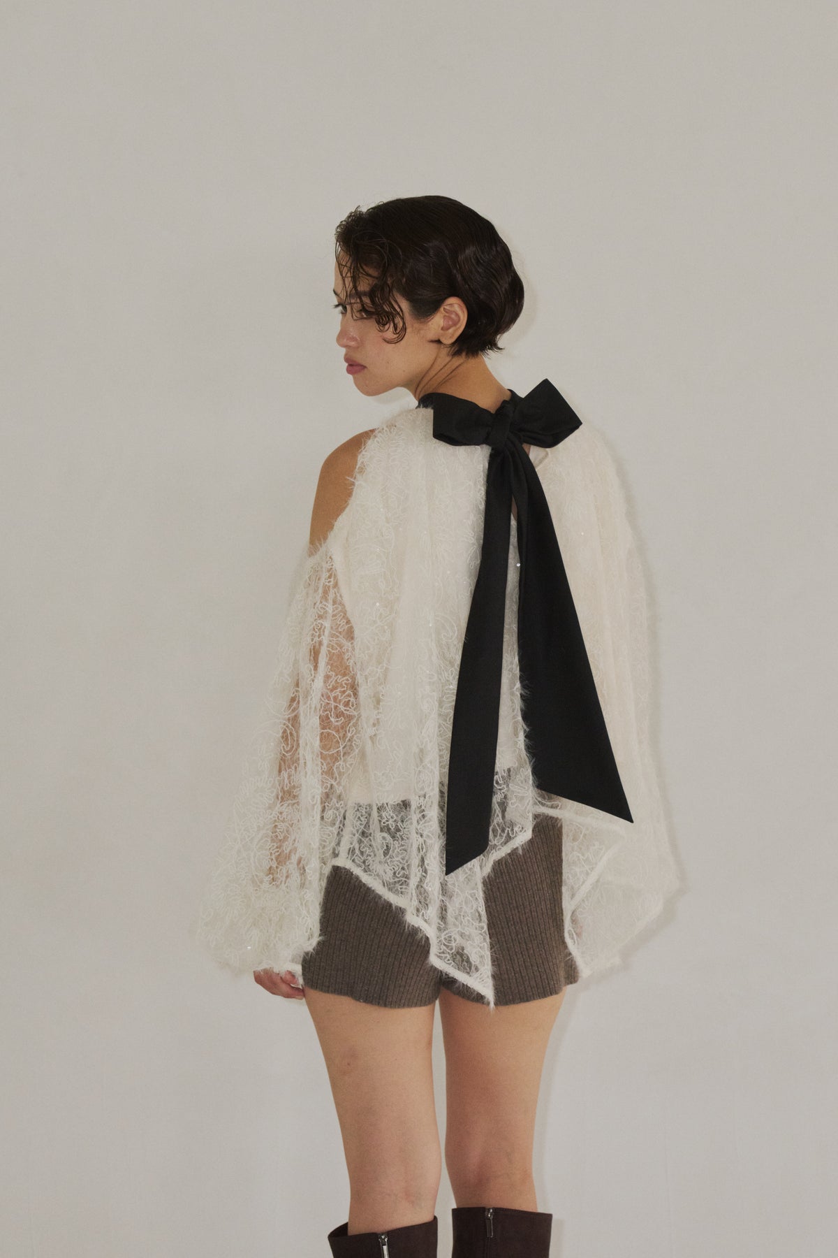 feather lace blouse