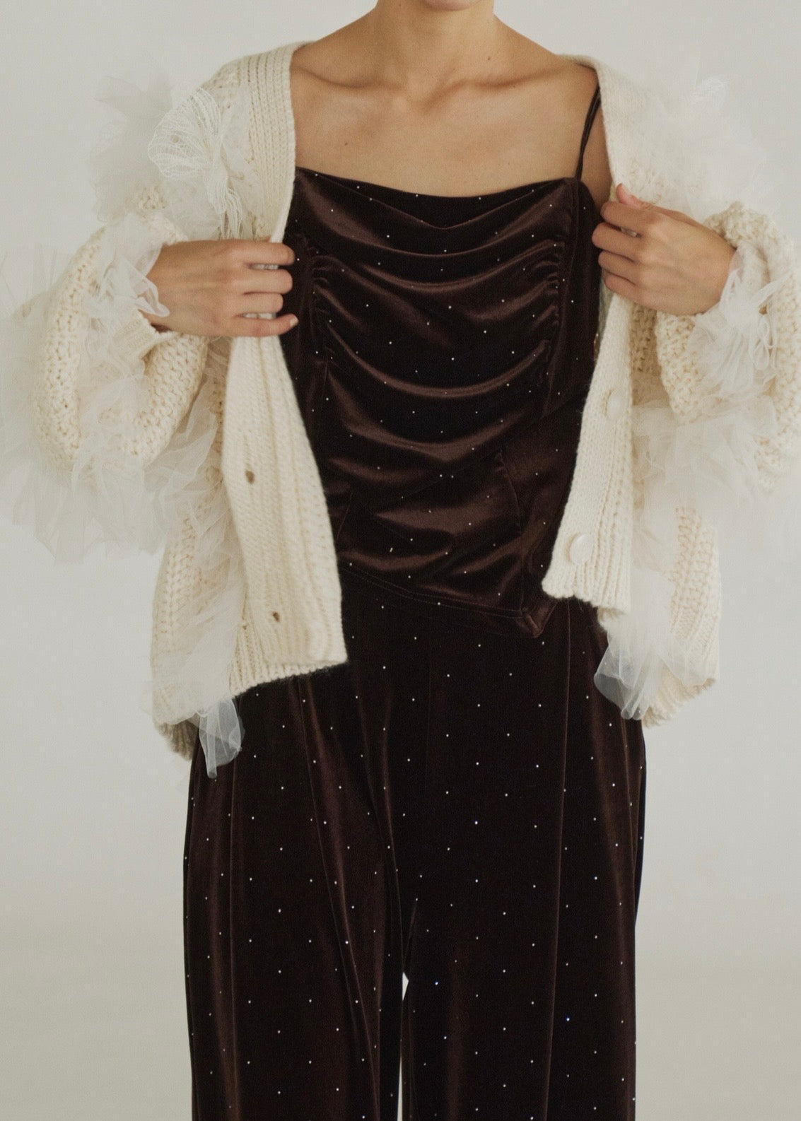 drape velours lamé setup